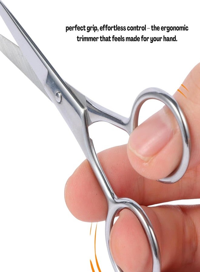 Flavizo Precision Nose Hair & Mustache Scissors - Stainless Steel Grooming Kit fit for Beard, Eyebrow & Facial Trimming 2PCS - Image 5